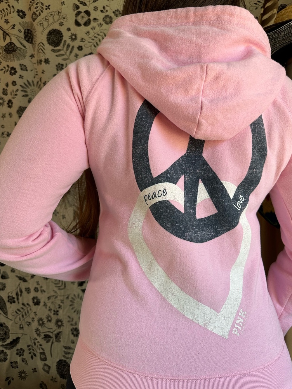 VS PINK • Y2K Peace, Love & Pink Pastel Zip Up Hoodie - Picture 9 of 16